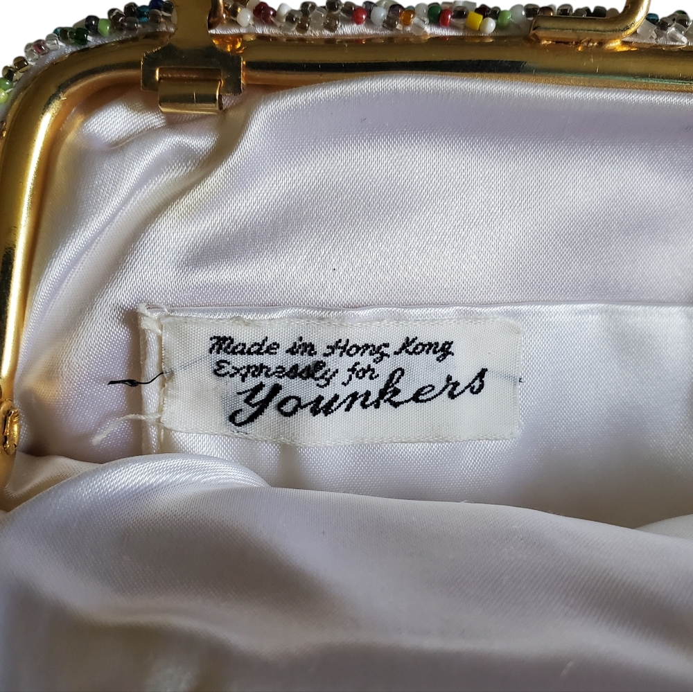 Satin Beaded Clutch /Evening Bag/Formal Events/Prom /Vintage - Picture 2 of 13